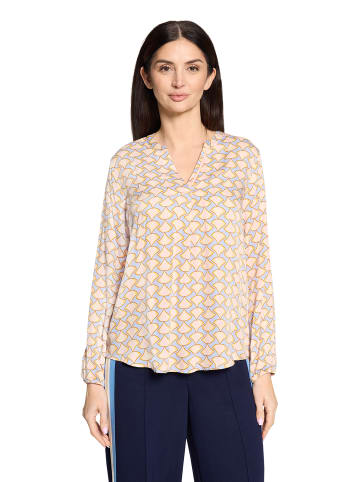 CARTOON Casual-Bluse mit Muster in Blue/Apricot