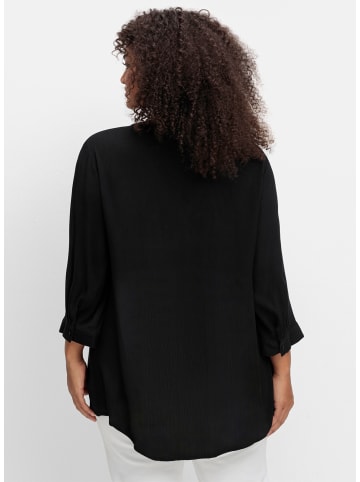 sheego by Joe Browns Crêpebluse in schwarz