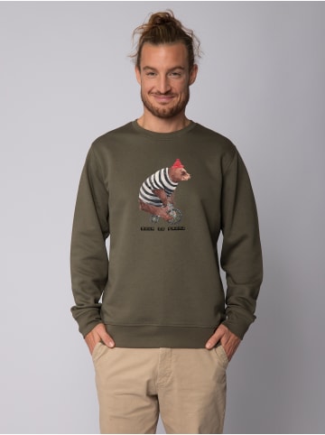 wat? Apparel Sweatshirt Tour de Franz in Khaki