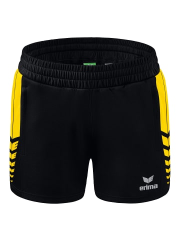 erima Damen Six Wings Shorts in schwarz/gelb