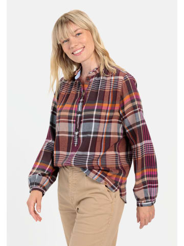 Camel Active Karobluse mit Stehkragen in Rot-Lila
