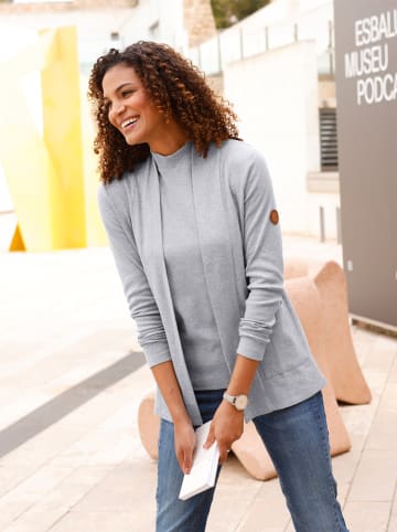 WITT WEIDEN Shirtjacke in grau-meliert