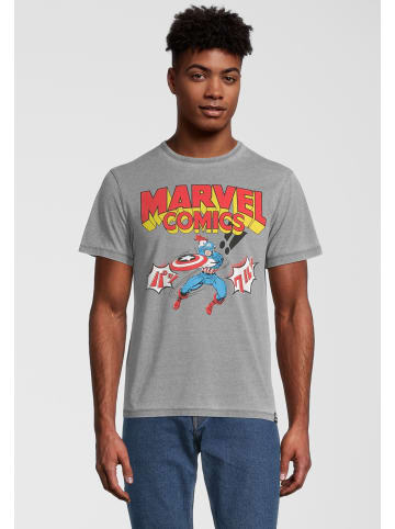 Re:Covered T-Shirt Marvel Comics Captain America Japan in Hellgrau