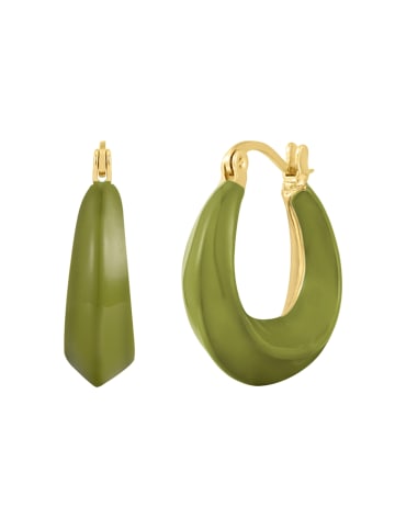 Yokoamii Creolen aus Messing in gelbgold