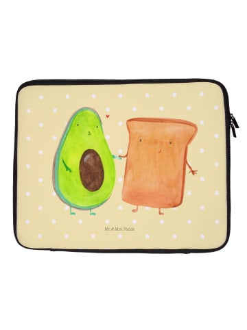 Mr. & Mrs. Panda Notebook Tasche Avocado Toast ohne Spruch in Gelb Pastell