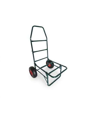 relaxdays Transportwagen in Dunkelgrün – (B)50 x (H)102 x (T)37 cm