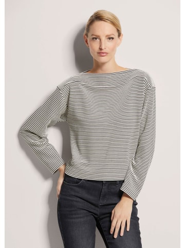 MADELEINE Ringel-Shirt in schwarz / wollweiß