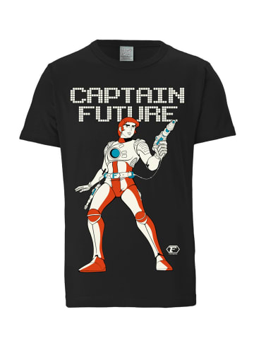 Logoshirt T-Shirt Captain Future in schwarz