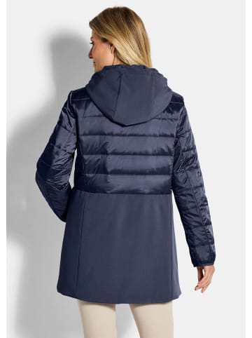 GOLDNER Wintermantel mit Softshell-Einsatz in marine