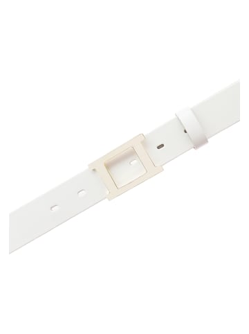 Vanzetti 30 mm Ledergürtel mit Koppelschließe in Weiß