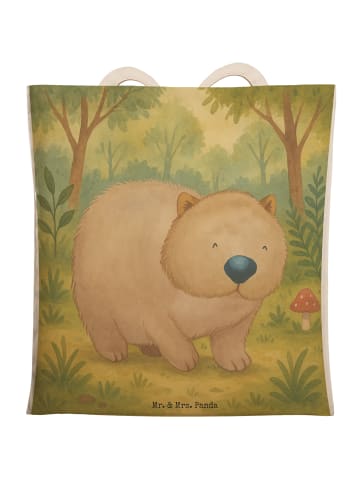 Mr. & Mrs. Panda shopping bag Wombat Design ohne Spruch in Weiß