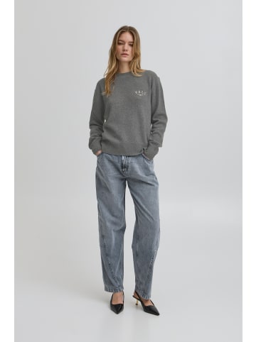 BALL Strickpullover BATARDELLI Loose fit in Medium Grey Melange