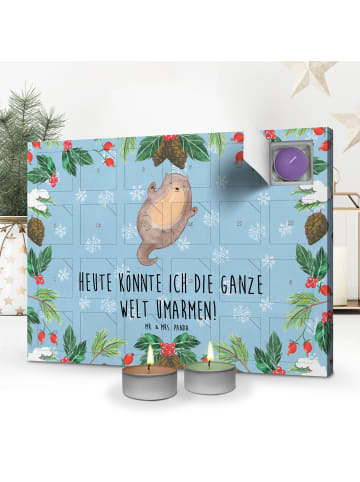 Mr. & Mrs. Panda Duftkerzen Adventskalender Otter Umarmen mit Sp... in Eisblau
