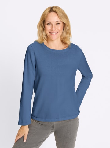 Sieh an! 3/4 Arm-Pullover in mittelblau