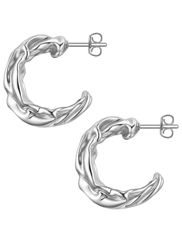 Yokoamii Creolen aus Messing in silber