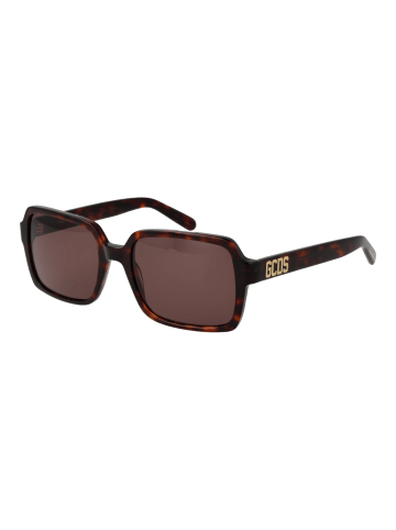 GCDS Unisex Sonnenbrille Quadratisch Braun