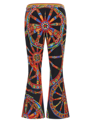 Dolce & Gabbana Mehrfarbig Seide ausgestellt Hose