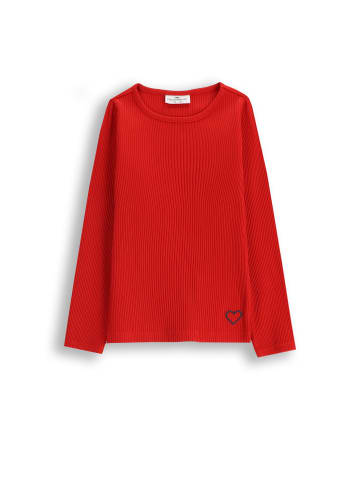Coccodrillo Geripptes Langarmshirt in rot
