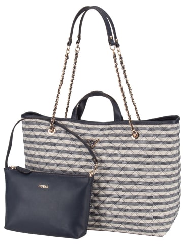 Guess Shopper Giully II Large 2 In 1 Tote in Navy Multi