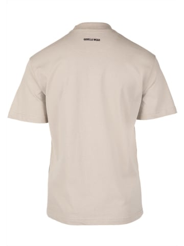 Gorilla Wear T-Shirt in Übergröße - Bixby - Beige