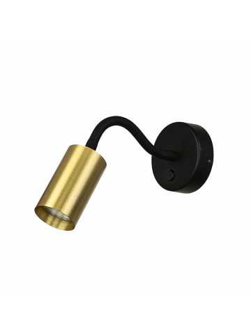 Licht-Erlebnisse Wandlampe (B)10 x (H)30 cm in Schwarz Messing