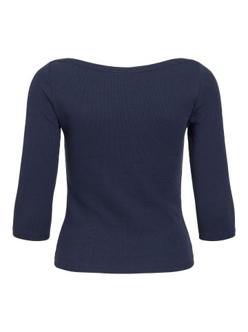 Noisy may Bluse mit 3/4 Ärmeln in Navy Blazer1