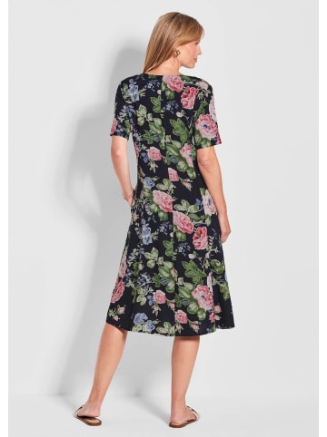 GOLDNER Kurzgröße:  Kleid Kleid in marine / gemustert