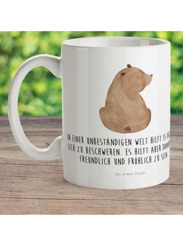 Mr. & Mrs. Panda Kindertasse Bär Schulterblick mit Spruch in Weiß