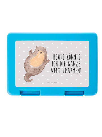 Mr. & Mrs. Panda Lunchbox Otter Umarmen mit Spruch in Grau Pastell