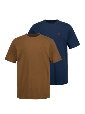 JP1880 Kurzarm T-Shirt in mokkabraun