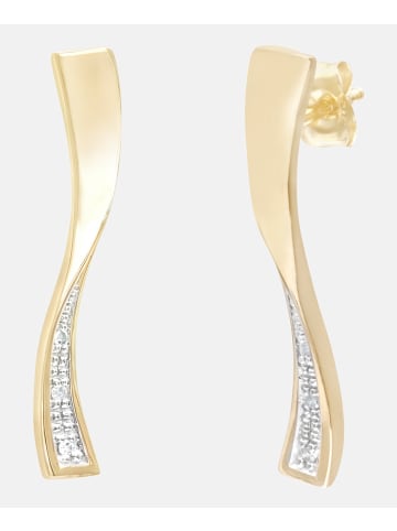 Diamant L'éternel Ohrhänger aus 375 Gelbgold mit Diamant gedreht