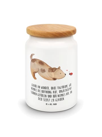 Mr. & Mrs. Panda zuckerdose Hund Marienkäfer mit Spruch in Weiß