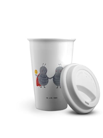 Mr. & Mrs. Panda Kaffeebecher To Go Sternzeichen Zwilling ohne S... in Weiß