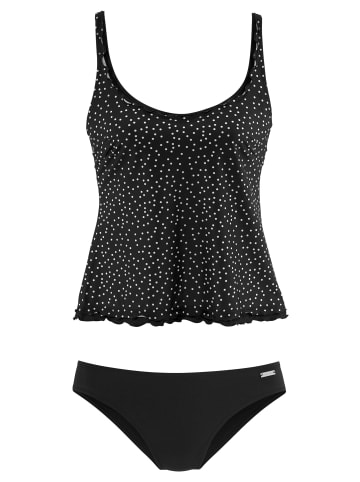 LASCANA Bügel-Tankini in schwarz-weiß