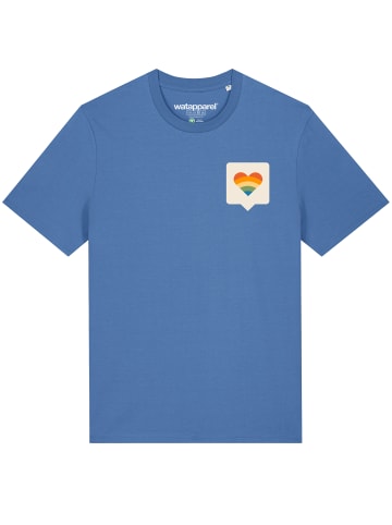 wat? Apparel T-Shirt Von Herzen in Bright Blue