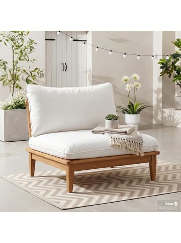 home24 Modul-Loungesessel Livaro in Akazie Braun / Creme