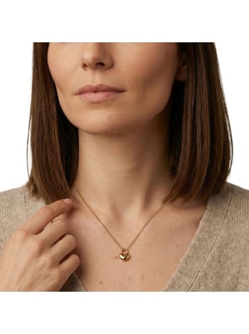 Amor Kette mit Anhänger Edelstahl, IP gold in gold