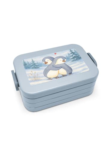 Mr. & Mrs. Panda Lunchbox Pinguine Kuscheln Design ohne Spruch in Blau Pastell