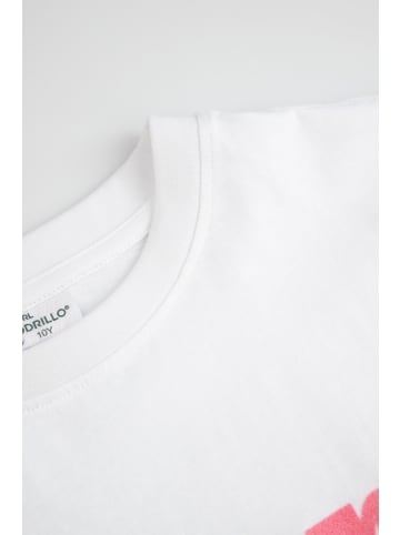 Coccodrillo Baumwoll-T-Shirt mit kurzen Ärmeln in weiß