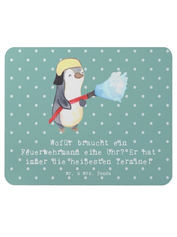 Mr. & Mrs. Panda Mauspad Feuerwehrmann Termine mit Spruch in Meeresbrise