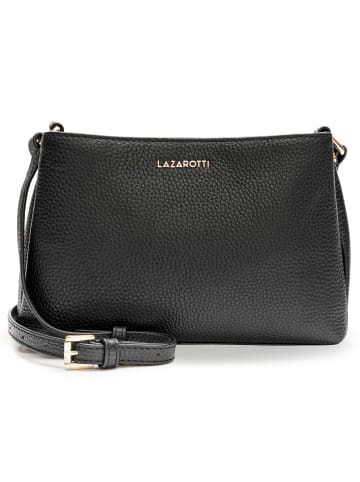 Lazarotti Bologna Leather Umhängetasche Leder 23 cm in black