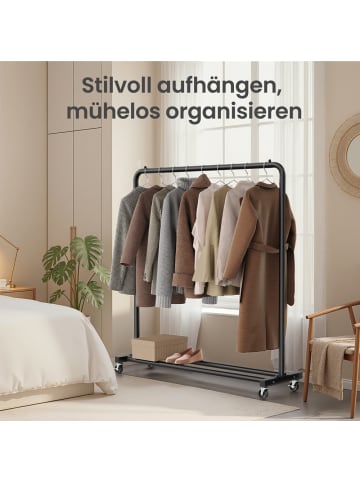 SONGMICS Kleiderständer Pataye in Schwarz - (B)110 x (H)141.5 x (T)38 cm
