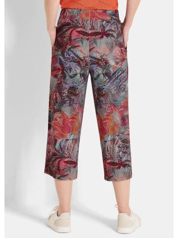 GOLDNER Kurzgröße:  Culotte Moderne Printhose mit floralem Muster in bunt / gemustert