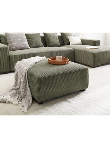 Beliani Ottomane LUNGO in Grün/Schwarz - (W) 80 x (H) 35 x (L) 80 cm