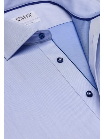Vincenzo Boretti Hemd gerader Schnitt in hellblau