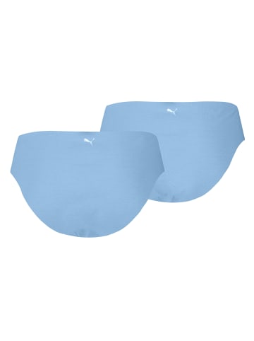 Puma 2er Pack Invisible Ultra Soft Cotton Briefs in Hellblau