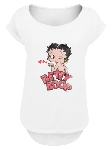 F4NT4STIC Long Cut T-Shirt Betty Boop Faded Graphic in weiß
