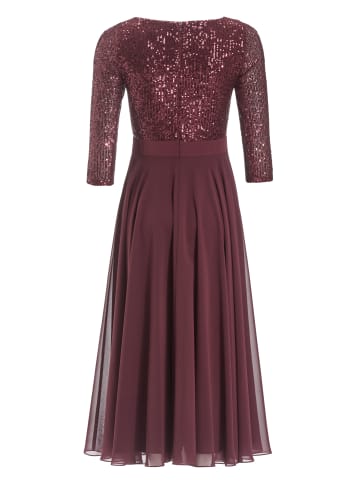 SWING Kleid in aubergine - 0002