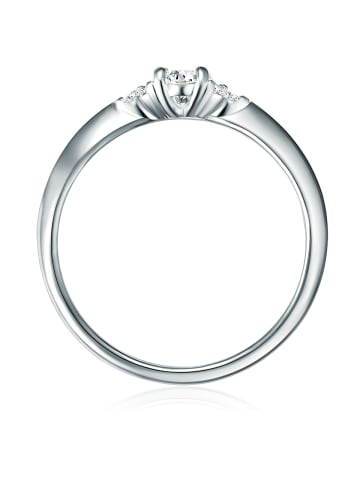 Trilani Ring aus Sterling Silber mit Zirkonia in silber