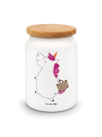 Mr. & Mrs. Panda Vorratsdose Einhorn Koffer ohne Spruch in Weiß